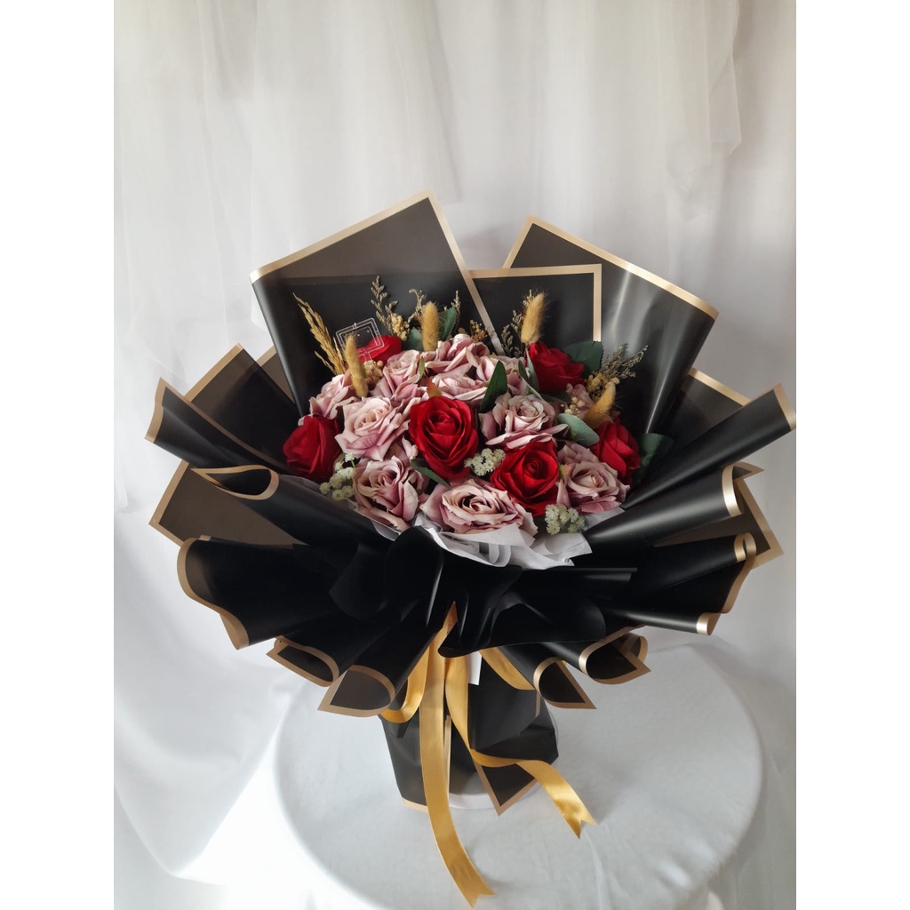 Buket Bunga Artificial/ Buket Bunga Jumbo/ Buket Mawar Artificial/ Buket Bunga [Leana Bouquet]