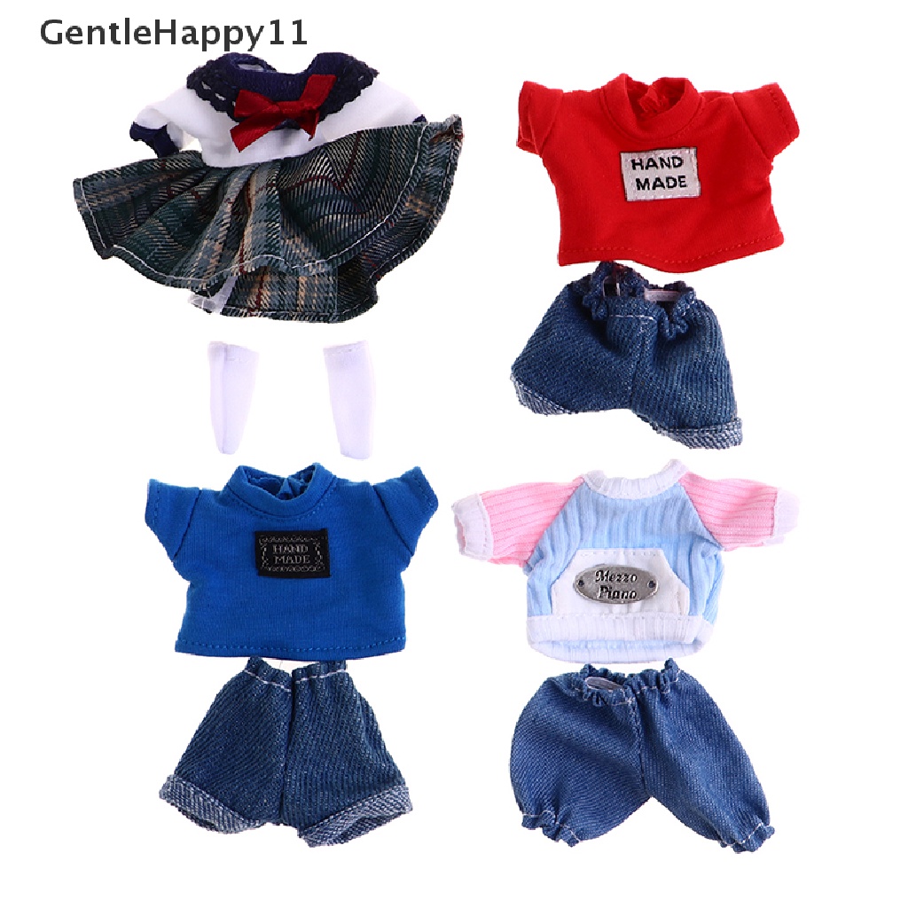 Gentlehappy OB11 Kaos T-shirt Lengan Pendek Ukuran 16-17cm Untuk Boneka 1 / 8