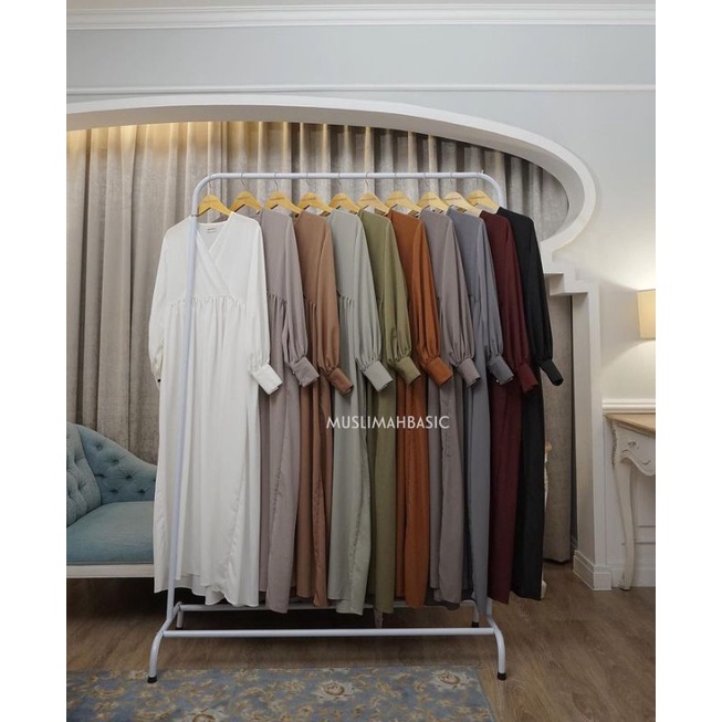 MUSLIMAH BASIC - MEDINA DRESS, GAMIS SNOWSHEER PREMIUM