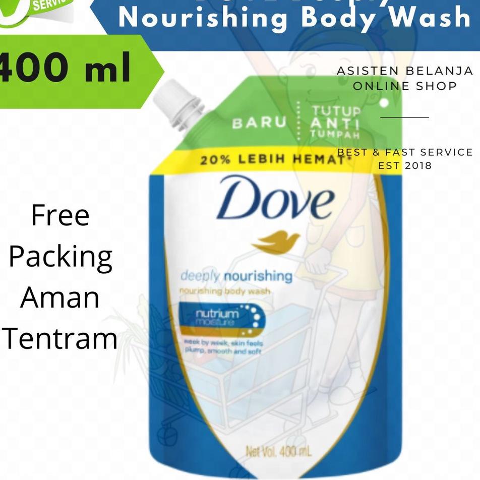 Belanja sekarang--DOVE Body Wash Deeply Nourishing 400ml 400 ml Sabun Mandi Cair Refil Biru Tua Deep