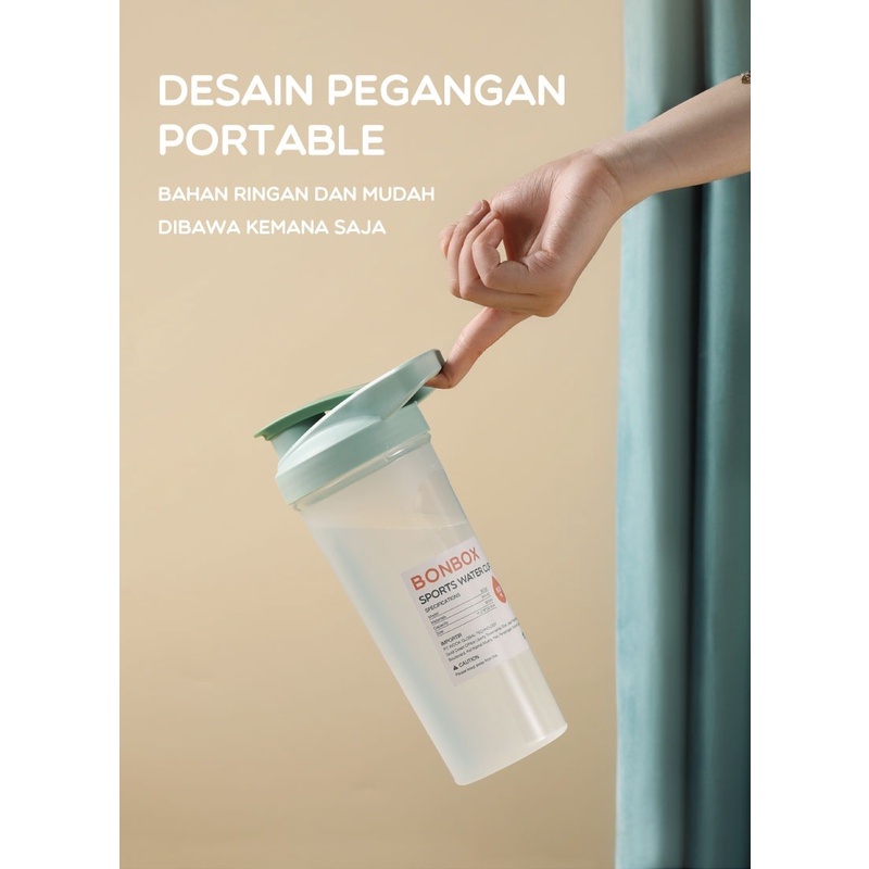 Botol Minum Shaker Olahraga Gym Plastik Food Grade 800 ml - BONBOX BC50