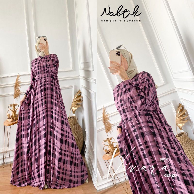 VINARA GAMIS RAYON KENZO ADEM BY NABTIK ORIGINAL