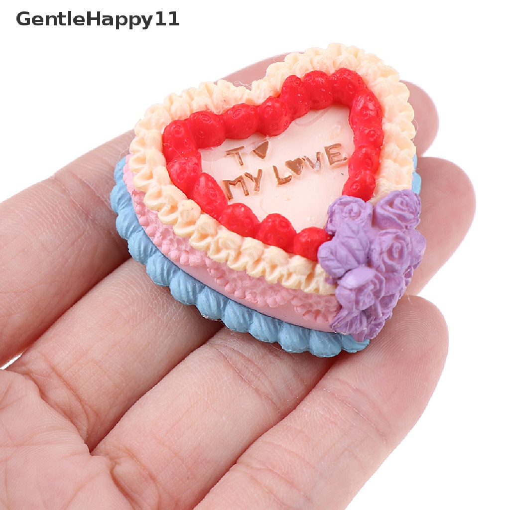 Gentlehappy Kue Ulang Tahun Model Simulasi Makanan Miniatur Patung Pretend play Mainan Dapur  Id