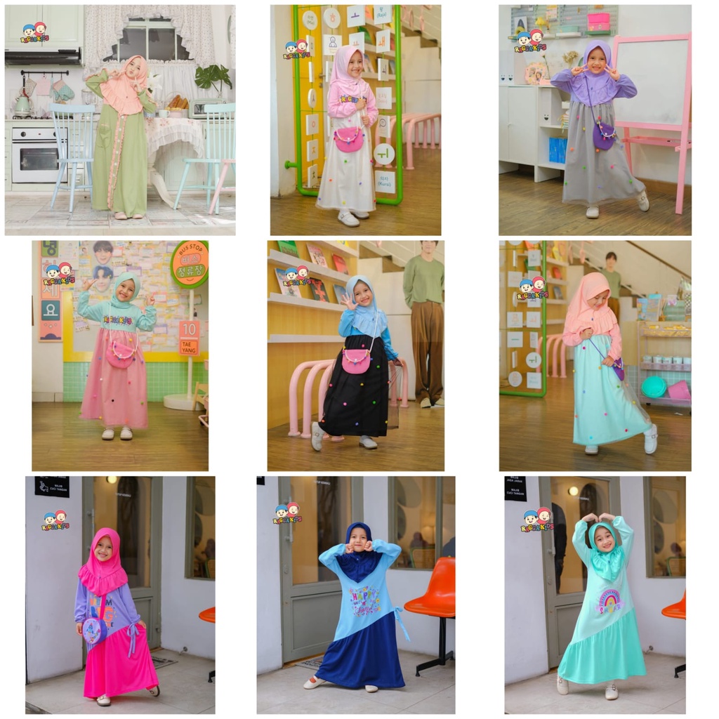 Raggakids Gamis Anak minimal pembelian 2 gamis/baju (GROSIR/RESELLER)