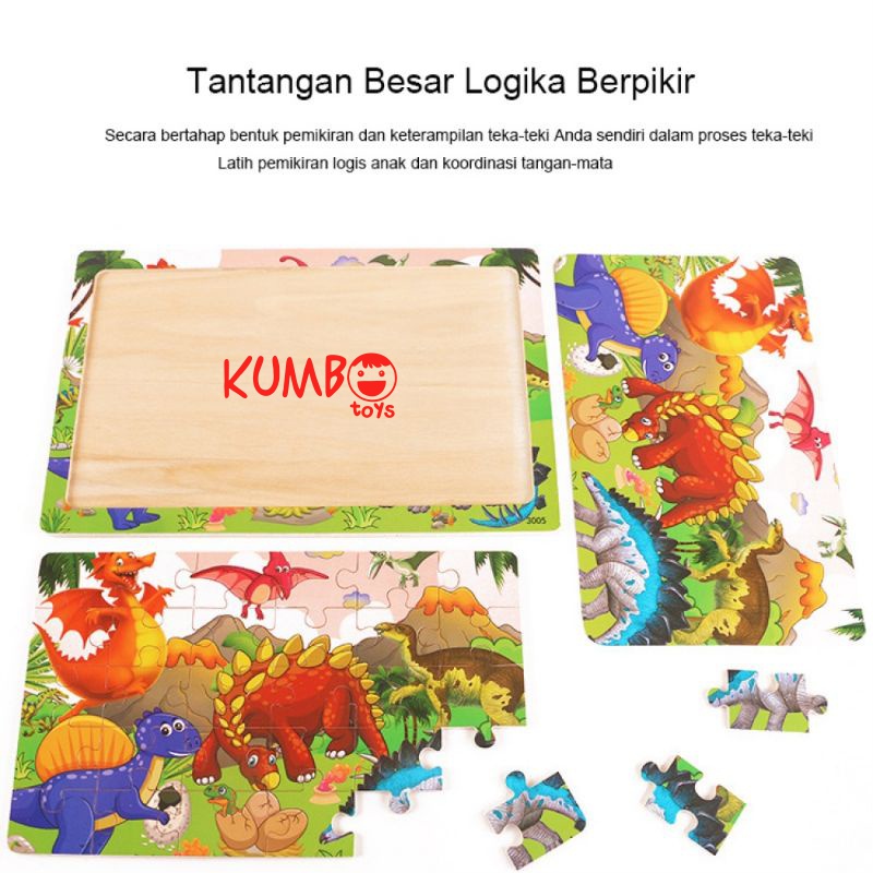 Mainan Edukasi Puzzle Jigsaw Besar Puzzle Kayu Anak