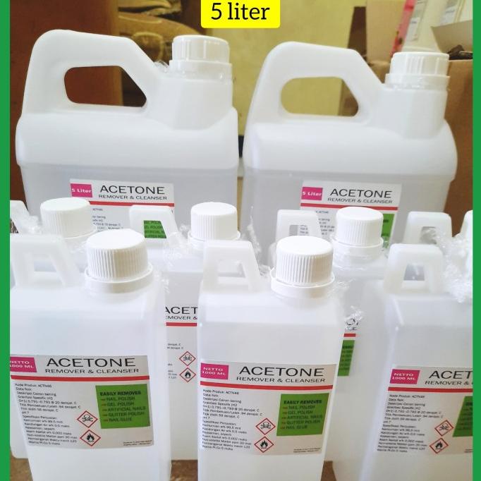 Aseton acetone pembersih kutek - Acetone - 5 liter