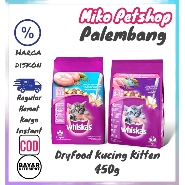 Makanan Kucing whiskas junior 450g