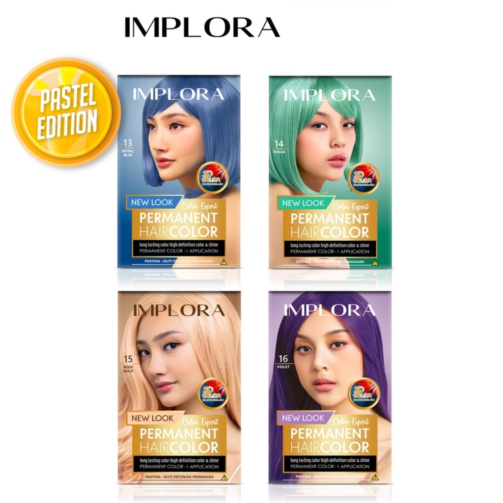 Implora New Permanent Hair Color | Pastel Edition Pewarna Cat Rambut