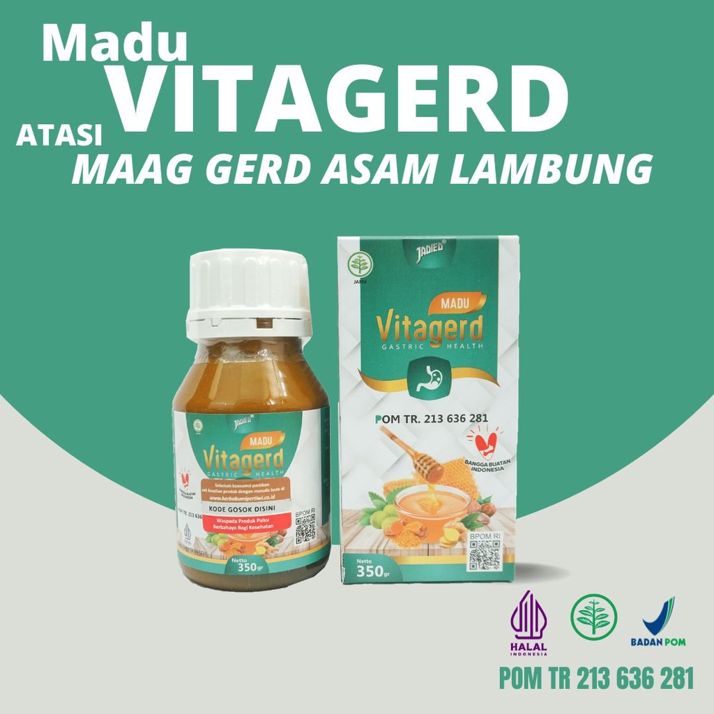 Jual Madu VITAGERD Herbal Obat gerd Dan Asam Lambung Original Asli Ori ...