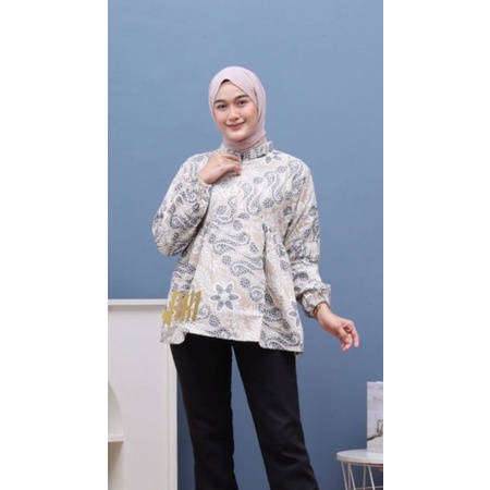 BAJU BATIK WANITA MODERN MONALISA GENES M,L,XL asli PEKALONGAN