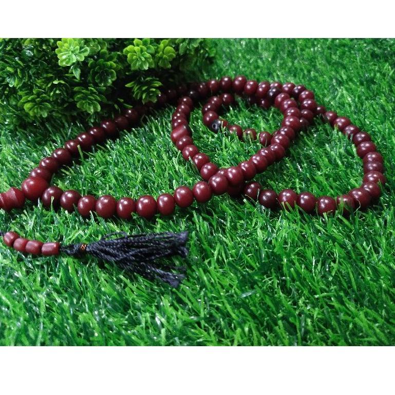 ➴ Tasbih Buah pocok Buah Biji Gebang Model Bulat 99 Biji 10 mm ㅛ