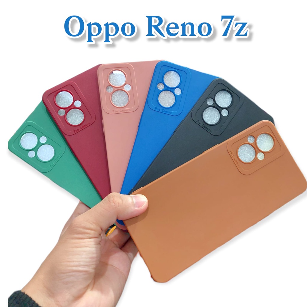 Pro Camera Soft Case Oppo A78 5G/8T 4G/8T 5G/A17/A17K/A77S/Reno 8 4G/Reno 8 5G/A57 4G/Reno 7 4G/Reno 7 5G/Reno 7Z /A55 4G Solid Color Angel Eye Lens Reno7