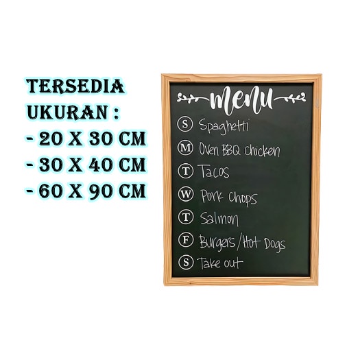 

Papan Tulis 40 X 60 Cm Papan Tulis Kapur/Chalkboard/Menu Cafe