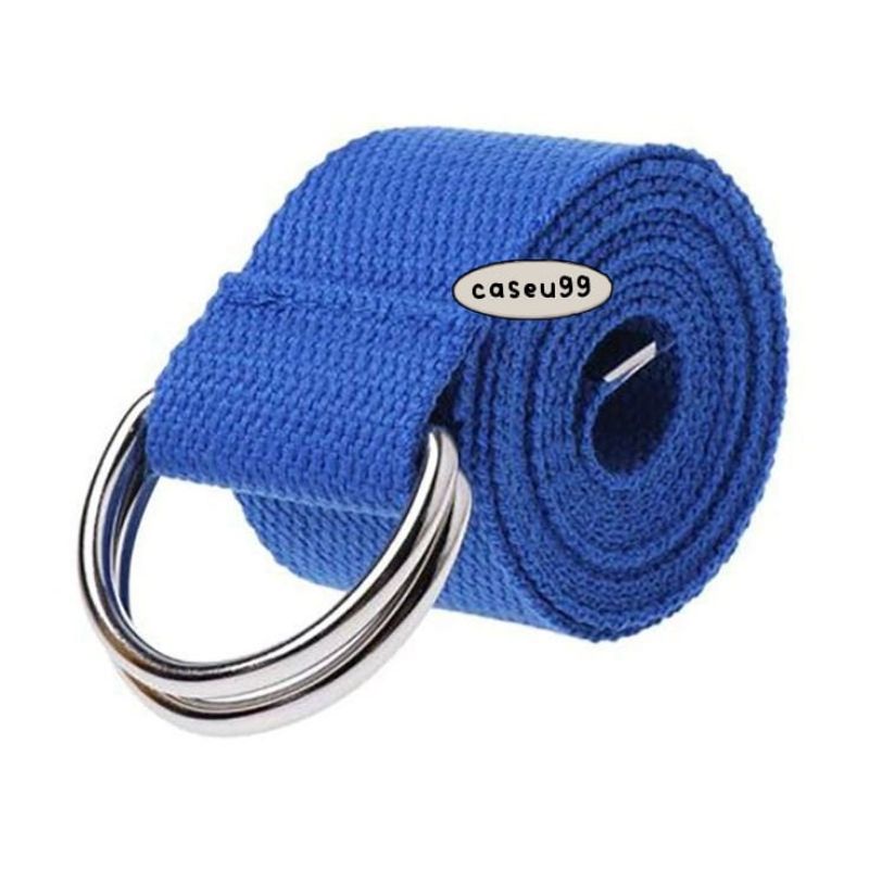 belt ring double d orange navy solid color/ sabuk ikat pinggang unisex tali punk canvas nylon nilon
