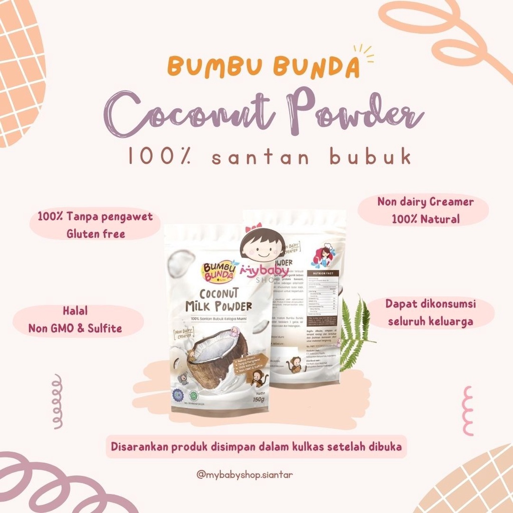 

Bumbu Bunda Elia Coconut Milk Powder / Santan MPASI Bubuk Organik