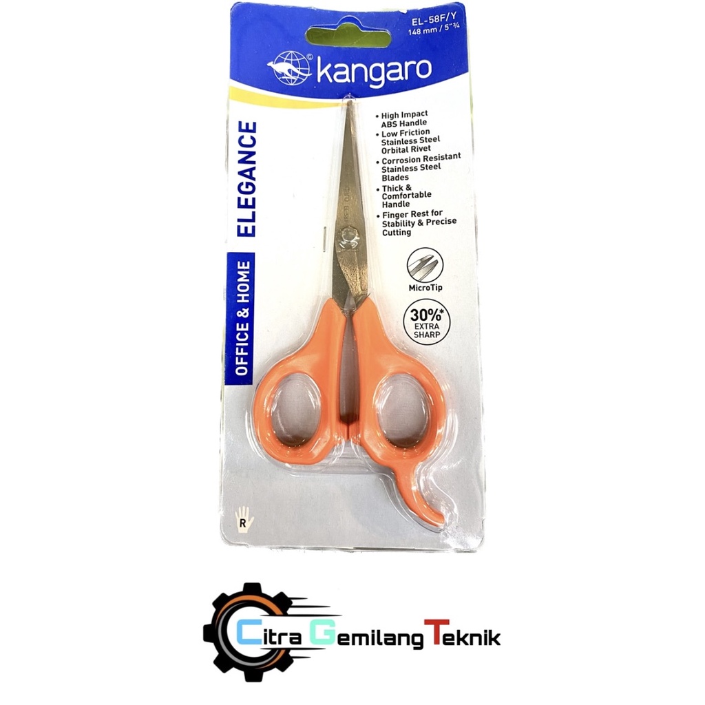 

gunting kertas kain serbaguna/ Kangaro stainless steel scissors