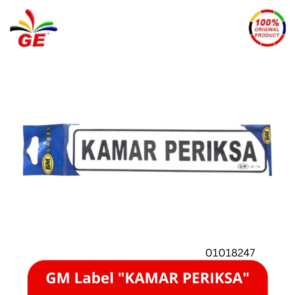 

GE - GM Label "KAMAR PERIKSA" 01018247