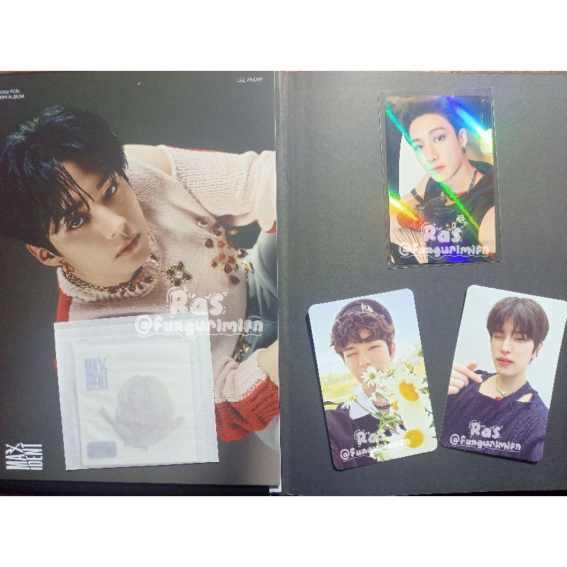 [READY] stray kids maxident photocard - SEUNGMIN T-crush ver, lee know mini poster hyunjin face stic