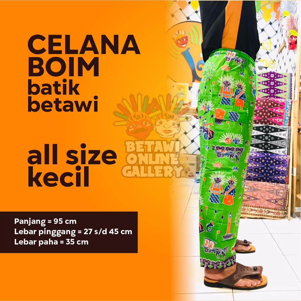 Celana Batik Ondel - Ondel / Celana Batik Betawi / Celana Boim Batik Betawi