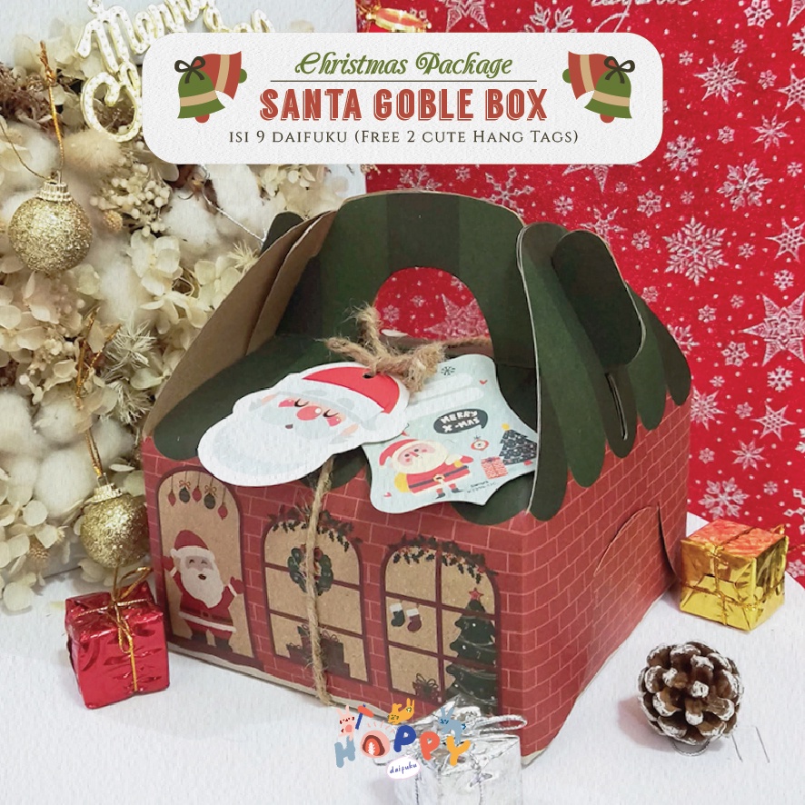 

(PO)Hampers Natal Mochi Daifuku strawberry ogura Santa box isi 9pcs (sameday&instant)