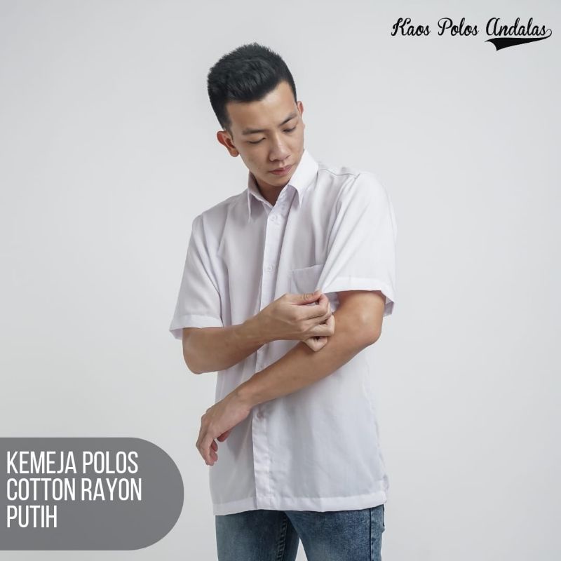 KEMEJA POLOS PRIA LENGAN PENDEK BAHAN COTTON RAYON