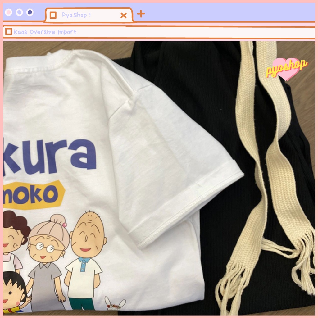 Tshirt Oversize Import Chibi Maruko