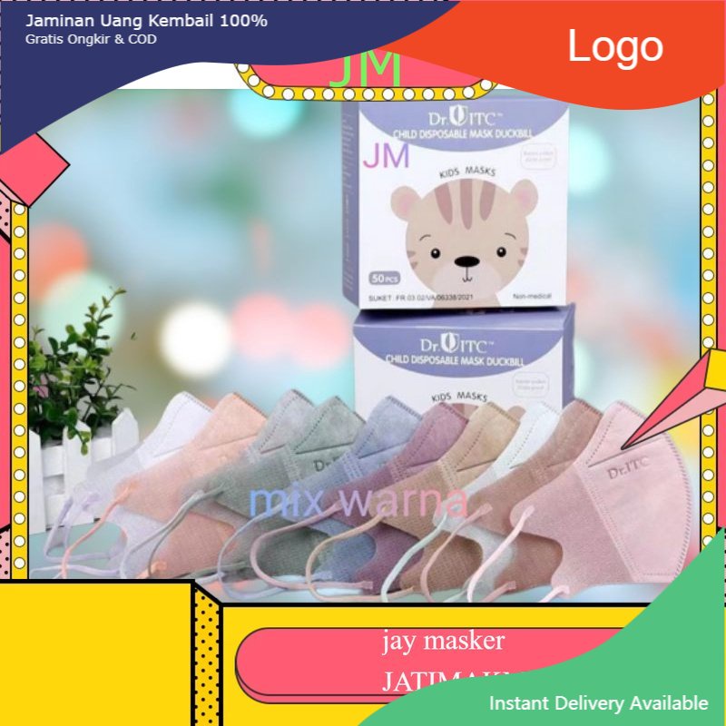 masker duckbill anak dr itc isi 50