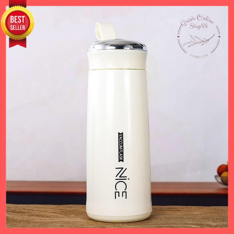 GOS - E106- Botol Minum NICE / Botol Minum Kaca Beling / Termos Botol 400ML