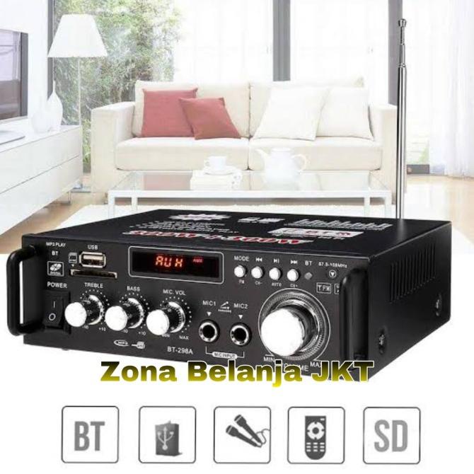 Power Amplifier Bluetooth USB FM Radio Karaoke Audio Mini