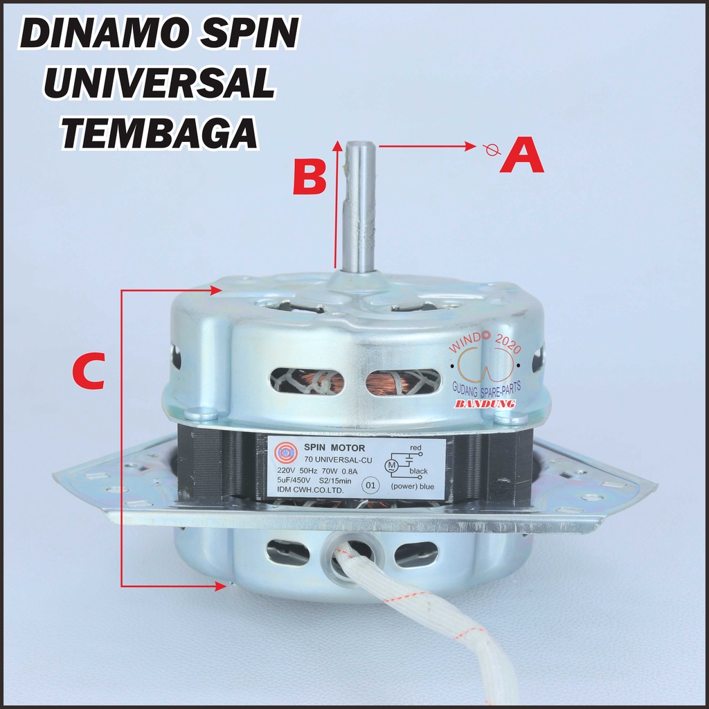 DINAMO SPIN  | MOTOR DINAMO PENGERING | DINAMO MESIN CUCI 2 TABUNG | SPINER MESIN CUCI 2TABUNG UMUM MULTI UNIVERSAL