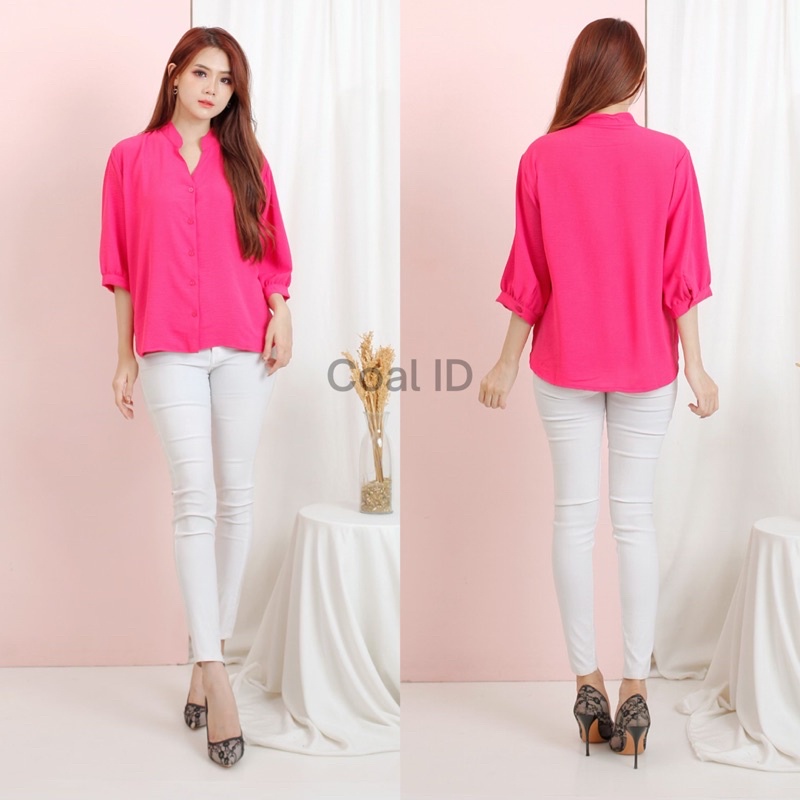 TIFFANY Casual Oversize Blouse Shirt Kemeja