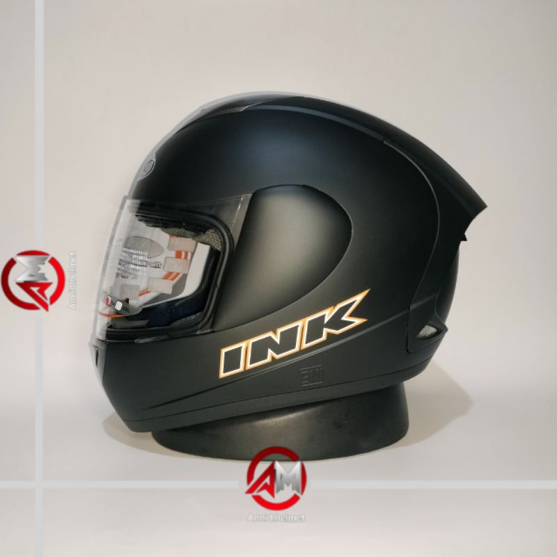 HELM INK CL MAX SOLID BLACK DOFF INK HELM CLMAX CL-MAX POLOS HITAM DOP INK FULL FACE