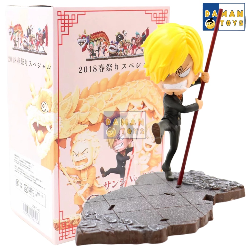 Action Figure Anime One Piece Sanji Luffy Roronoa Zoro Nami Gk Dragon New Year Lion Dance