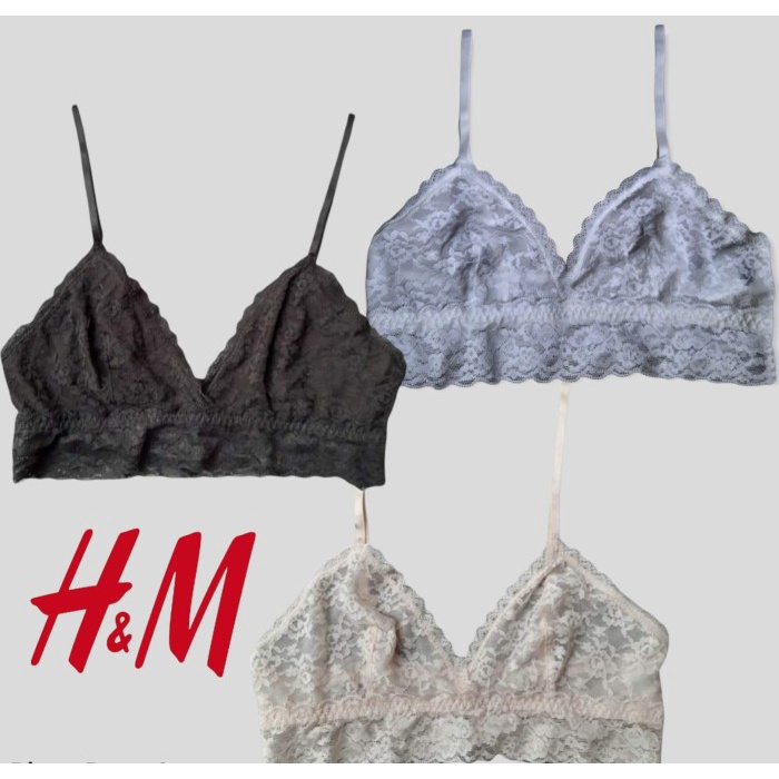 Bralette H*M Renda 2 Color Lanne Lable
