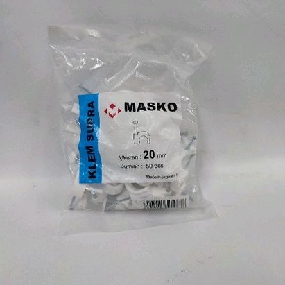 MASKO Klem Kabel Paku Beton 20mm - 4mm MASKO paku beton asli isi 50pcs/pak