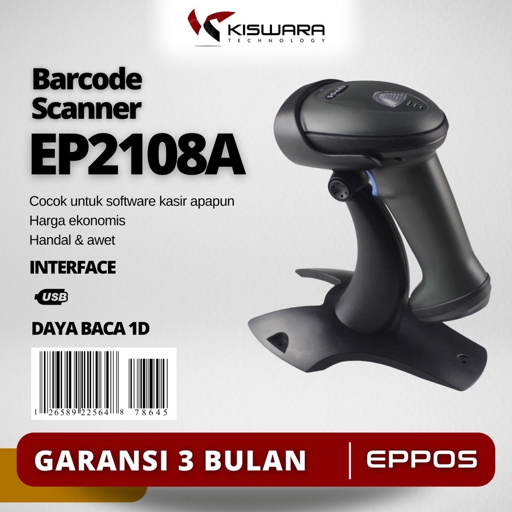 Barcode Scanner EPPOS EP2108A [Auto Sense-Scan] kiswarabandung