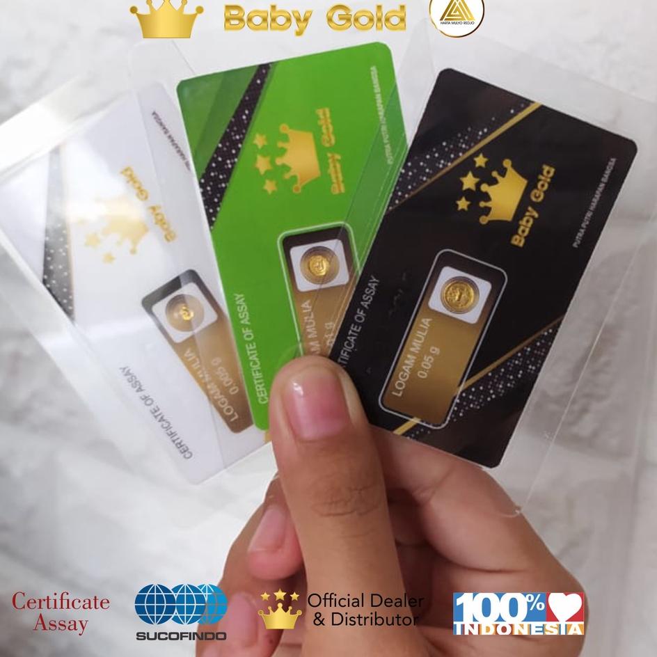 READY Baby Gold emas mini 0,1 gram logam mulia 24 karat ✮ 876