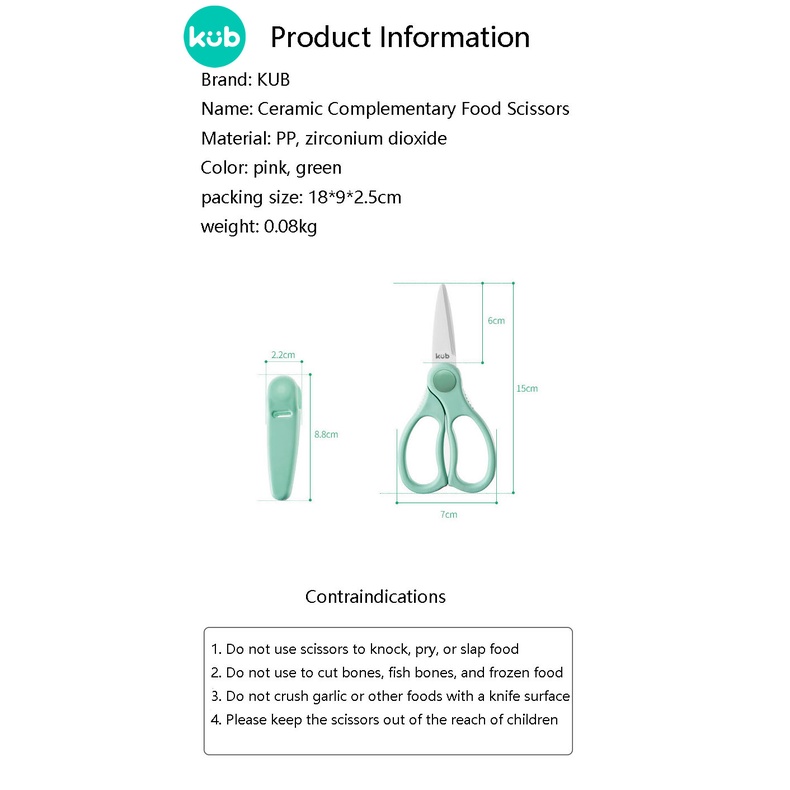 KUB - CERAMIC FOOD SUPPLEMENT SCISSORS