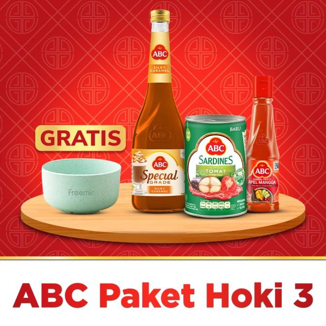 ABC Paket Hoki 3 - Sirup Silky Caramel, Saus Sambal, Sarden Saus Tomat