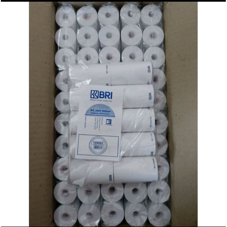 KERTAS STRUK THERMAL 57x33 EDC BRI/AGEN BRILINK/LOGO BRI (1dus)