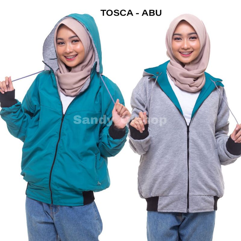 JAKET BOLAK BALIK PRIA&amp;WANITA BAHAN ORIGINAL HARGA UNTUK 1 PCS JAKET