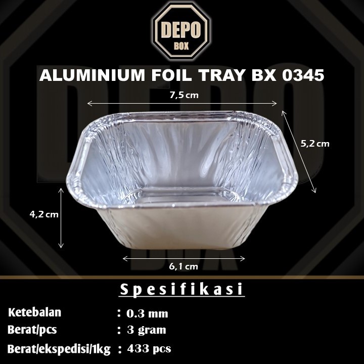 Jual Pcs Wadah Alumunium Foil Tray Bx Tanpa Tutup Aluminium Foil Tray Bx