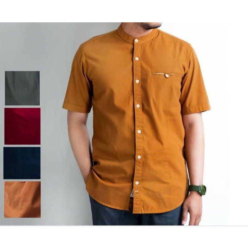 kemko/kemeja koko lengan pendek/koko kurta bahan toyobo fodu