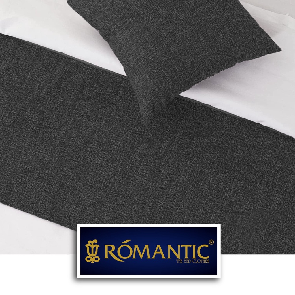 Bed Runner / Selendang kasur Abu Tua by ROMANTIC standard Hotel minimalis