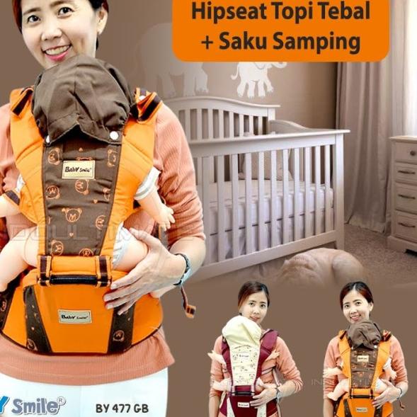 Gendongan Hipseat gendongan bayi duduk BY-477 BABY SMILE baby carrier - Maroon