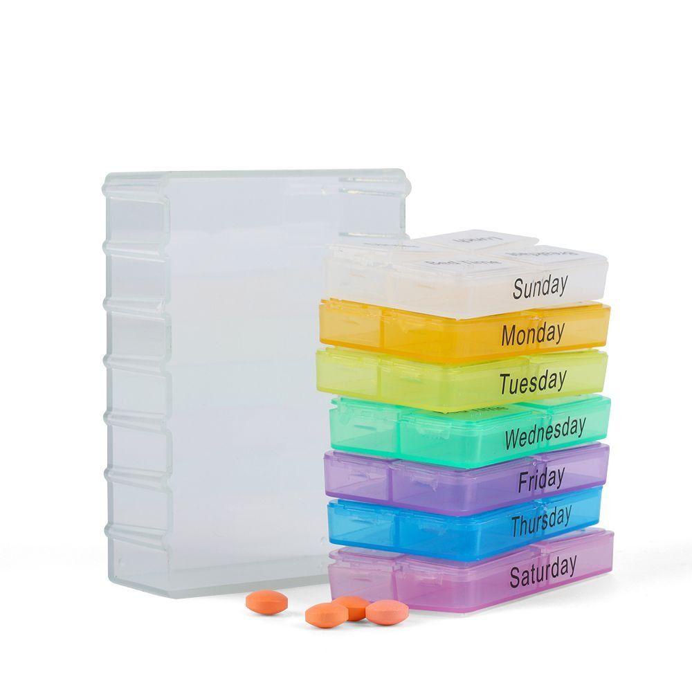 Preva 7hari Pill Box Organizer Dispenser Pill Case Tempat Obat