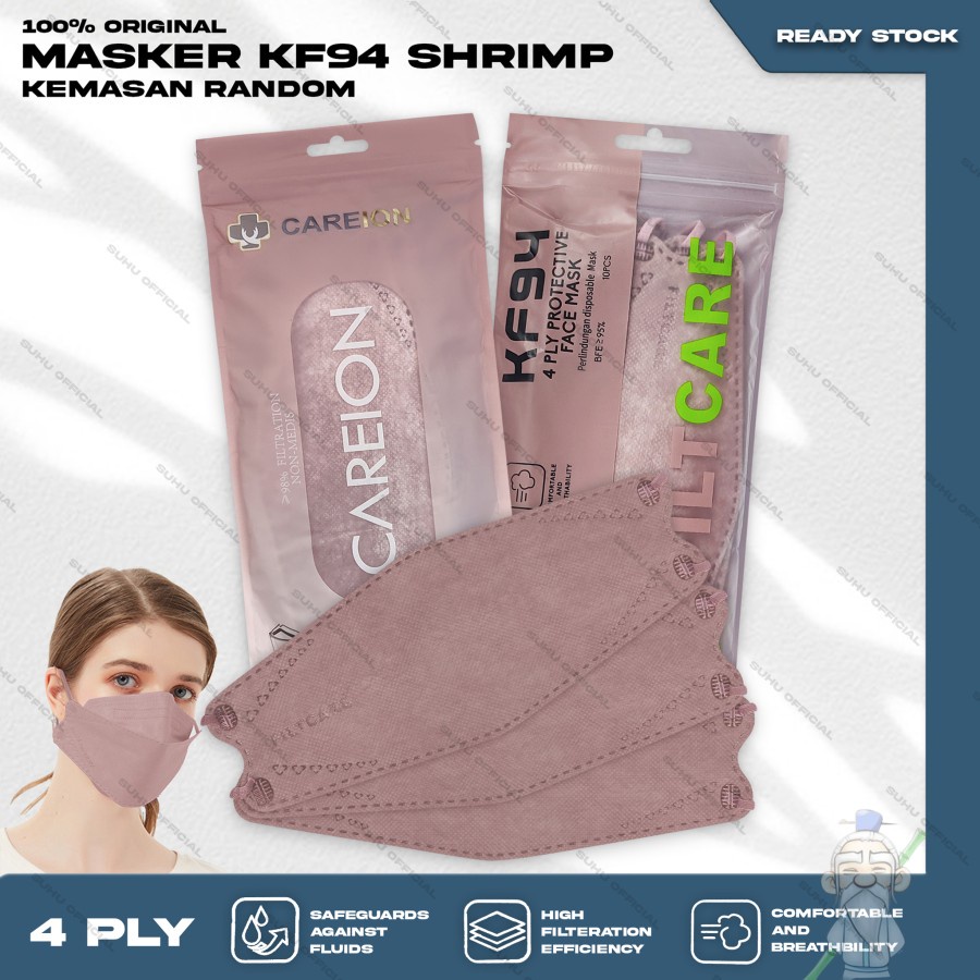 MASKER KF94 CAREION WARNA 4Ply Isi 10 Pcs