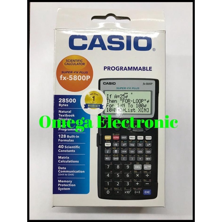 

Casio Calculator Fx-5800P Programmable Scientific Kalkulator Ilmiah