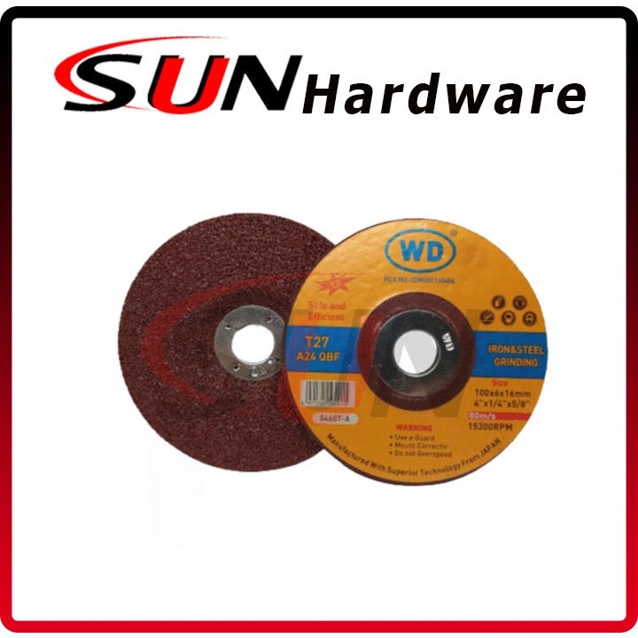 Batu Gurinda Poles WD 4 Inch Mata Gerinda Polishing Wheel Besi