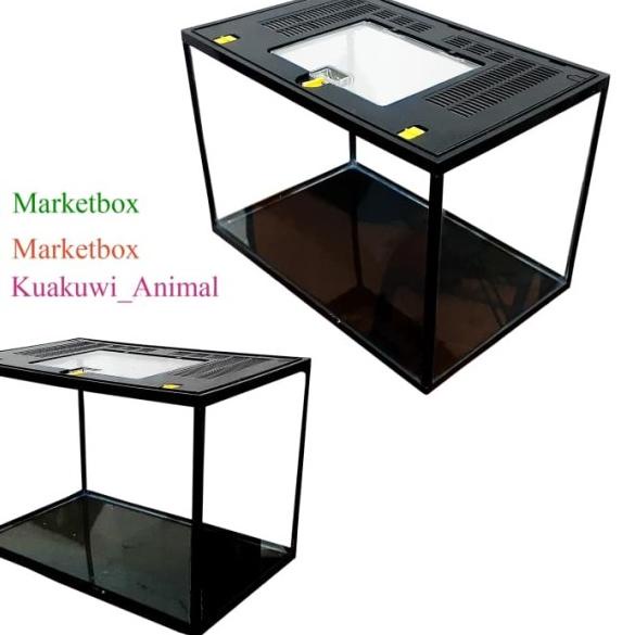 Terrarium reptil L tinggi + tutup